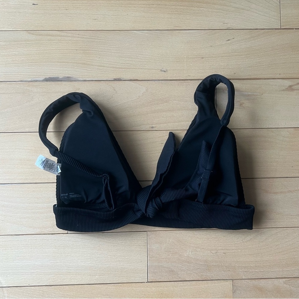 Aerie Black Ribbed Bikini Top - Picture 2 of 4
